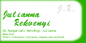 julianna rekvenyi business card